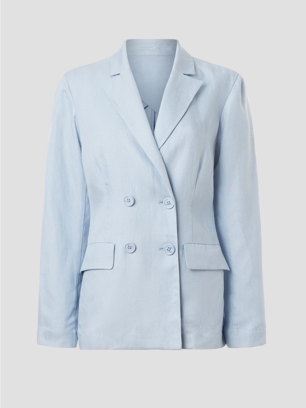 Rosetta Getty Light Blue Double-Breasted Blazer